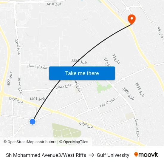 Sheikh Mohammed Avenue-3/West Riffa to Gulf University map