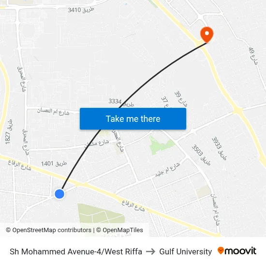 Sh Mohammed Avenue-4/West Riffa to Gulf University map