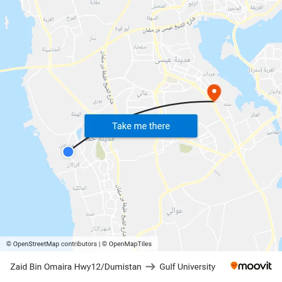 Zaid Bin Omaira Highway-12/Dumistan to Gulf University map