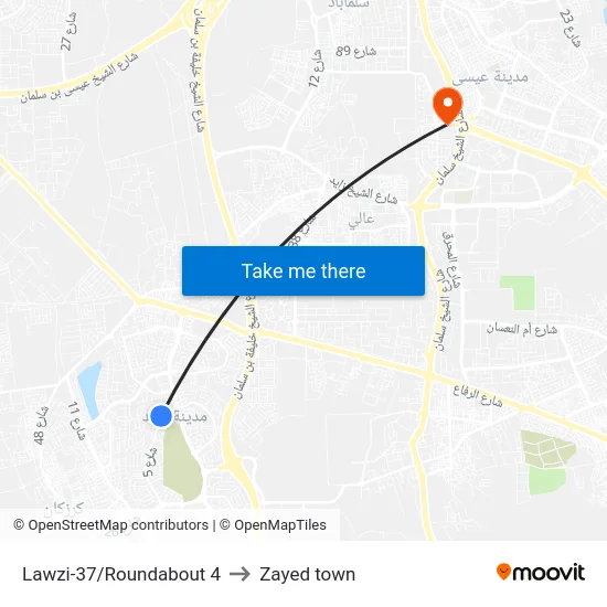 Lawzi-37/Roundabout 4 to Zayed town map