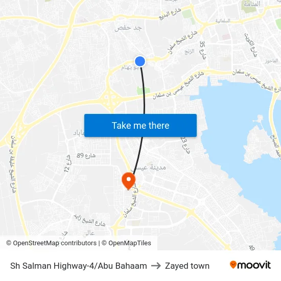 Sh Salman Highway-4/Abu Bahaam to Zayed town map