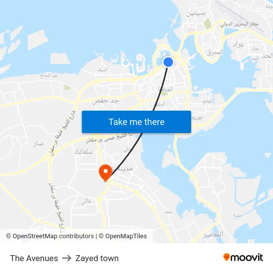 The Avenues to Zayed town map