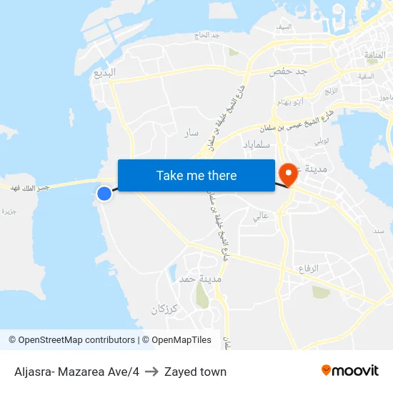 Aljasra- Mazarea Ave/4 to Zayed town map