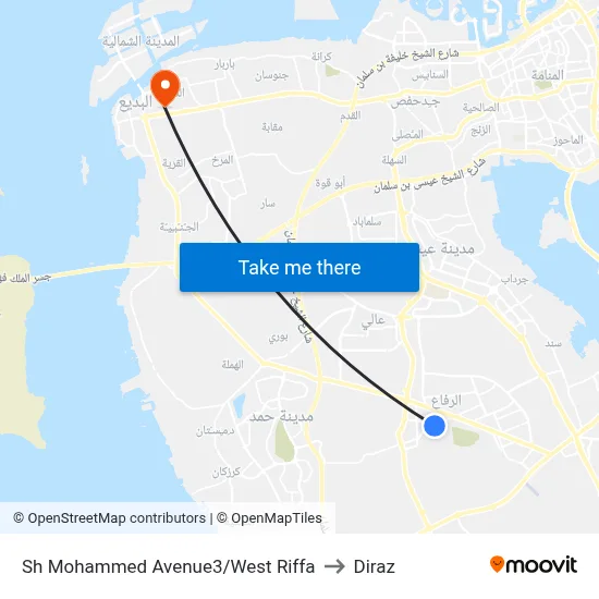 Sheikh Mohammed Avenue-3/West Riffa to Diraz map