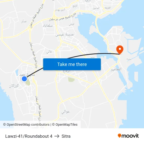 Lawzi-41/Roundabout 4 to Sitra map