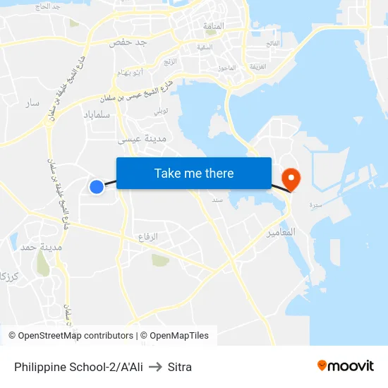 Philippine School-2/A'Ali to Sitra map