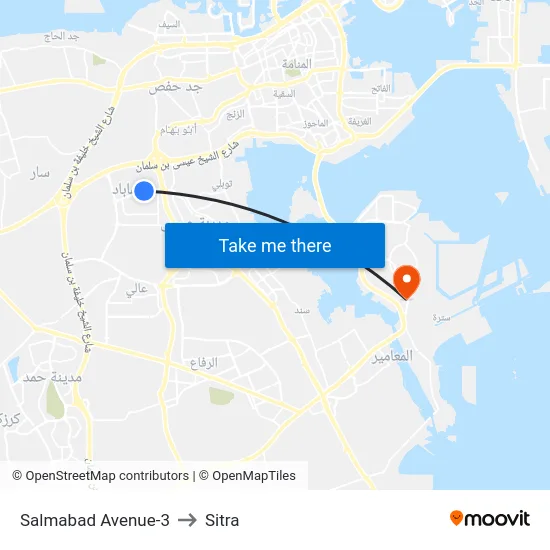Salmabad Avenue-3 to Sitra map
