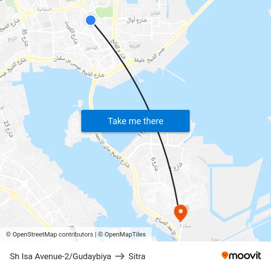 Sh Isa Avenue-2/Gudaybiya to Sitra map