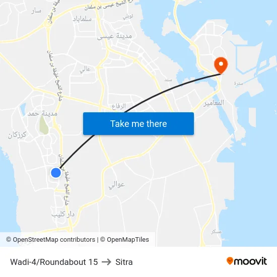 Wadi-4/Roundabout 15 to Sitra map