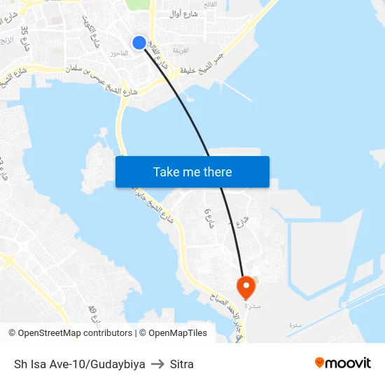 Sh Isa Ave-10/Gudaybiya to Sitra map