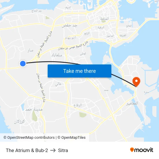 The Atrium & Bub-2 to Sitra map