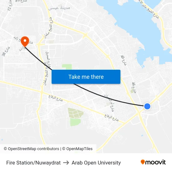 Fire Station/Nuwaydrat to Arab Open University map