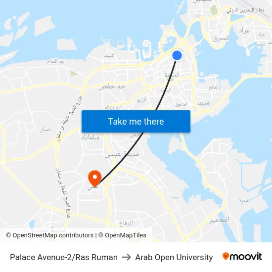 Palace Avenue-2/Ras Ruman to Arab Open University map
