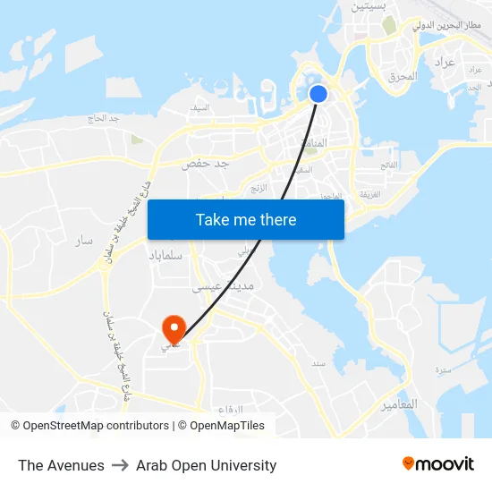 The Avenues to Arab Open University map