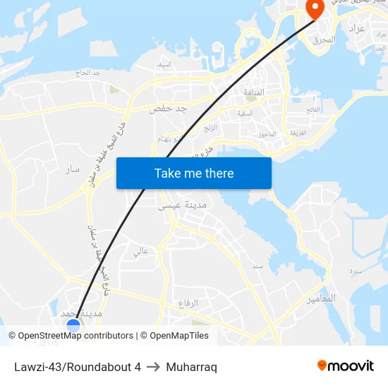 Lawzi-43/Roundabout 4 to Muharraq map