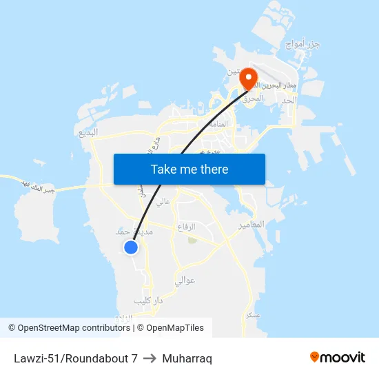 Lawzi-51/Roundabout 7 to Muharraq map