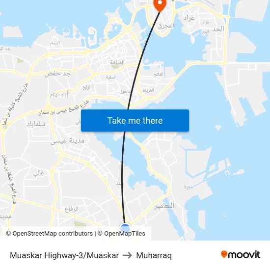 Muaskar Highway-3/Muaskar to Muharraq map
