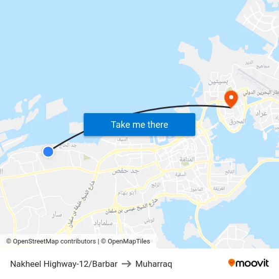 Nakheel Highway-12/Barbar to Muharraq map