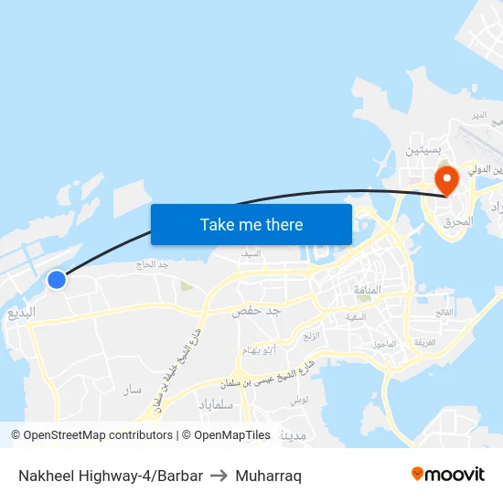 Nakheel Highway-4/Barbar to Muharraq map