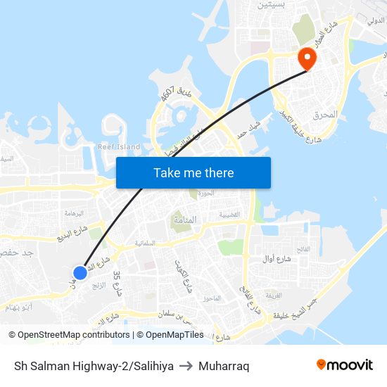 Sh Salman Highway-2/Salihiya to Muharraq map