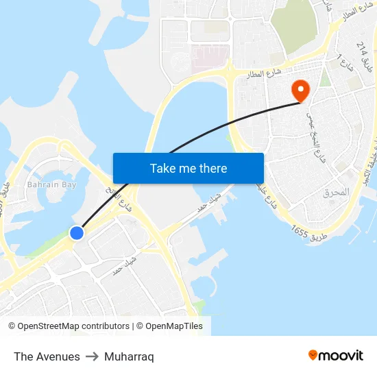 The Avenues to Muharraq map