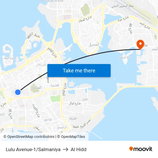 Lulu Avenue-1/Salmaniya to Al Hidd map