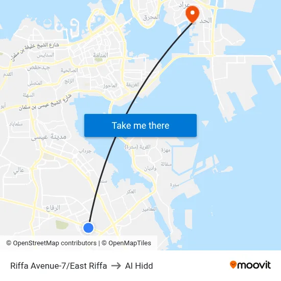 Riffa Avenue-7/East Riffa to Al Hidd map