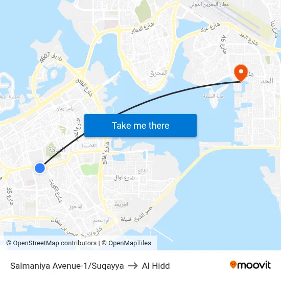 Salmaniya Avenue-1/Suqayya to Al Hidd map