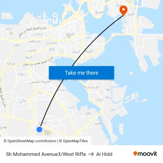 Sheikh Mohammed Avenue-3/West Riffa to Al Hidd map