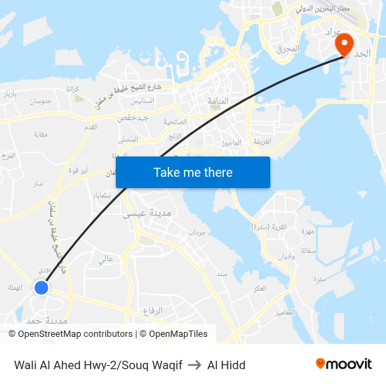 Wali Al Ahed Highway-2/Souq Waqif to Al Hidd map