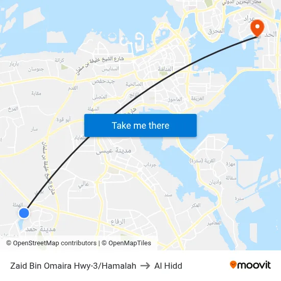 Zaid Bin Omaira Highway-3/Hamalah to Al Hidd map