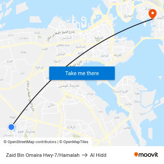 Zaid Bin Omaira Highway-7/Hamalah to Al Hidd map