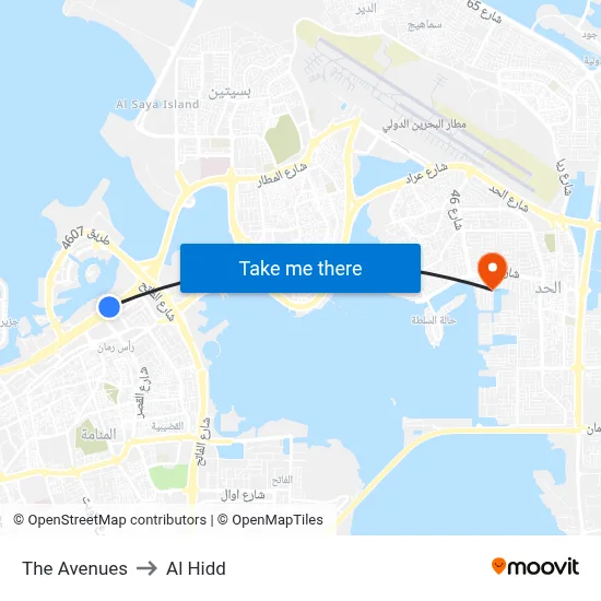 The Avenues to Al Hidd map