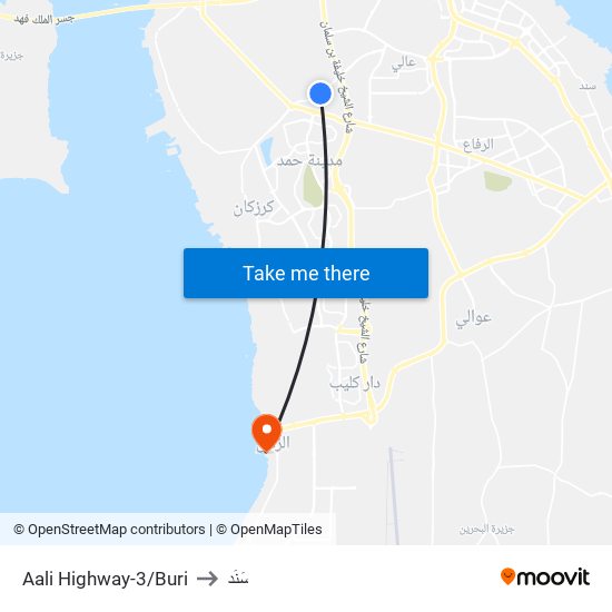 Aali Highway-3/Buri to سَنَد map