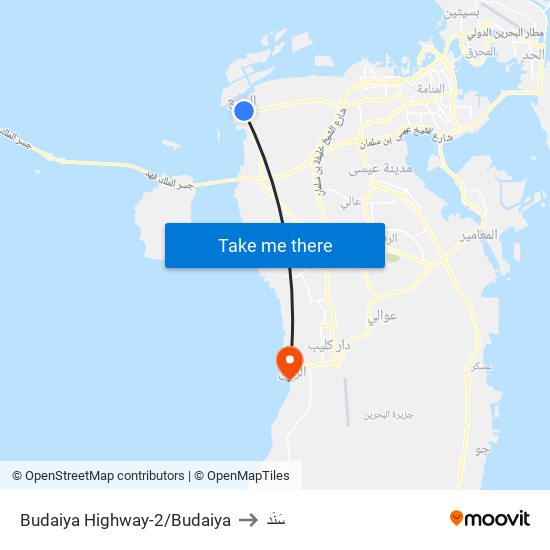 Budaiya Highway-2/Budaiya to سَنَد map
