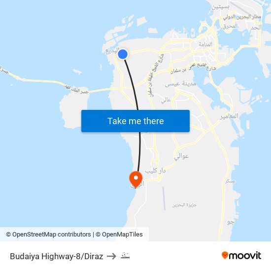 Budaiya Highway-8/Diraz to سَنَد map