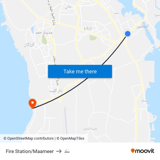 Fire Station/Maameer to سَنَد map