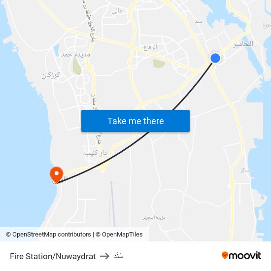 Fire Station/Nuwaydrat to سَنَد map