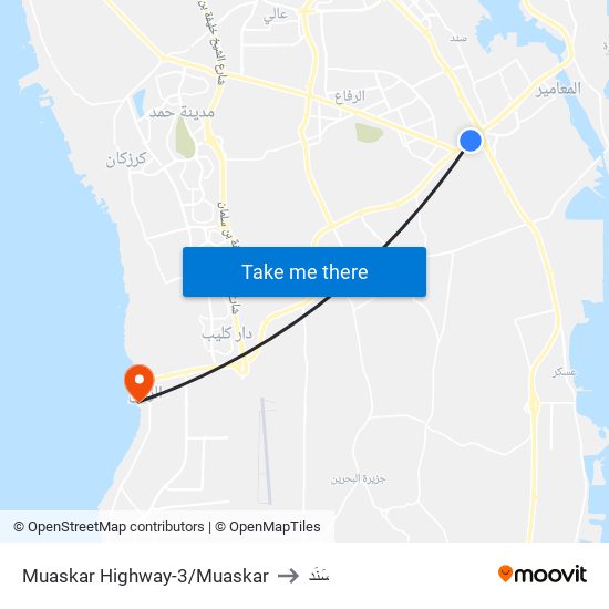 Muaskar Highway-3/Muaskar to سَنَد map