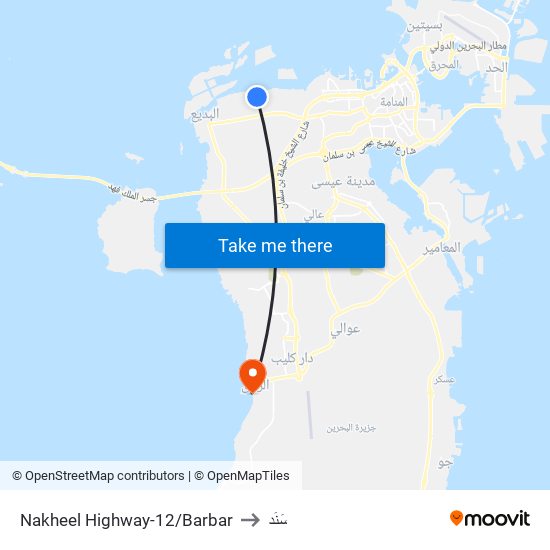 Nakheel Highway-12/Barbar to سَنَد map