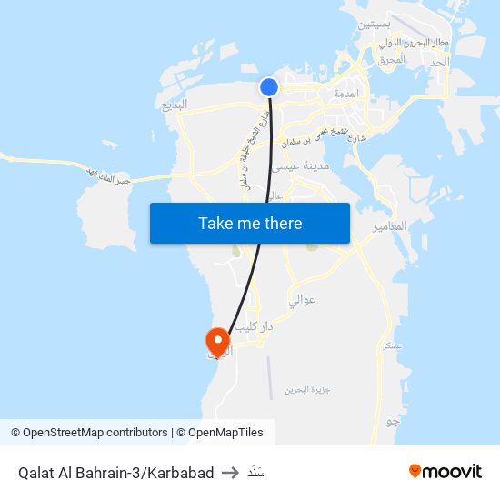 Qalat Al Bahrain-3/Karbabad to سَنَد map