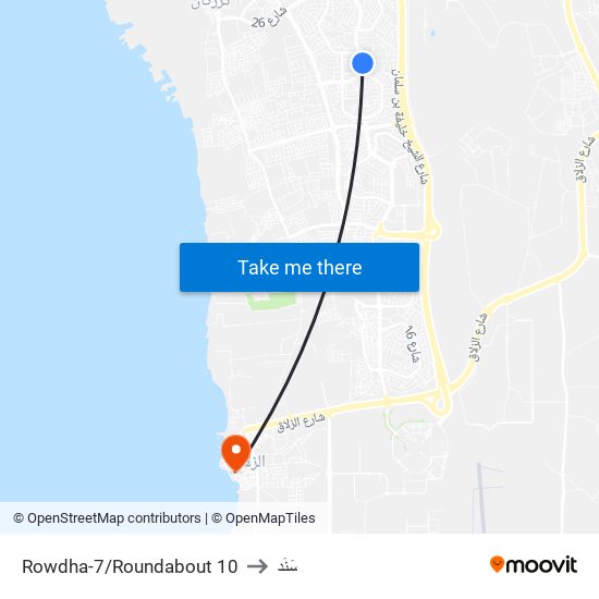 Rowdha-7/Roundabout 10 to سَنَد map