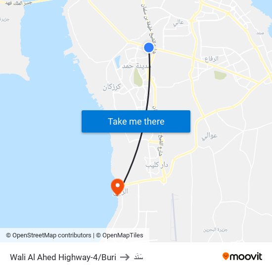 Wali Al Ahed Highway-4/Buri to سَنَد map