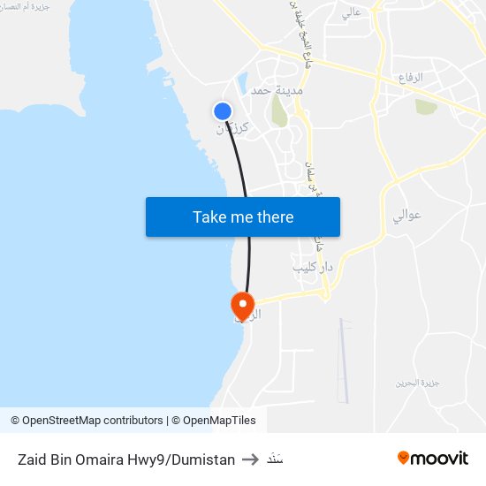 Zaid Bin Omaira Hwy9/Dumistan to سَنَد map