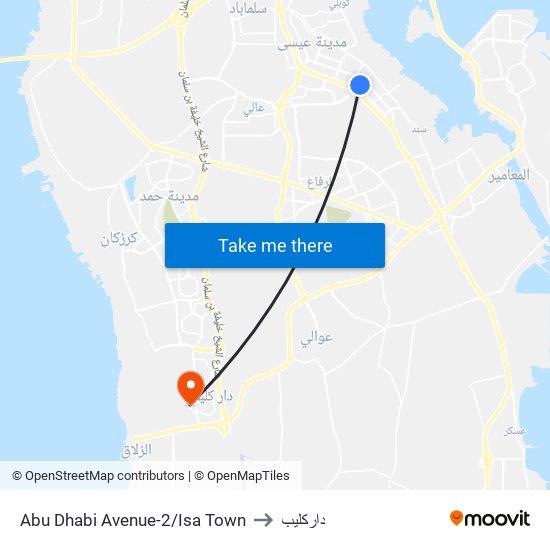 Abu Dhabi Avenue-2/Isa Town to داركليب map