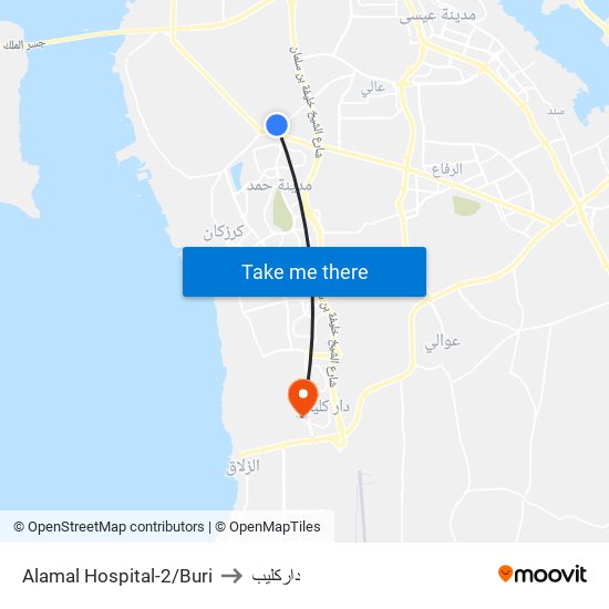 Alamal Hospital-2/Buri to داركليب map