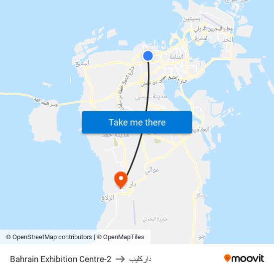Bahrain Exhibition Centre-2 to داركليب map