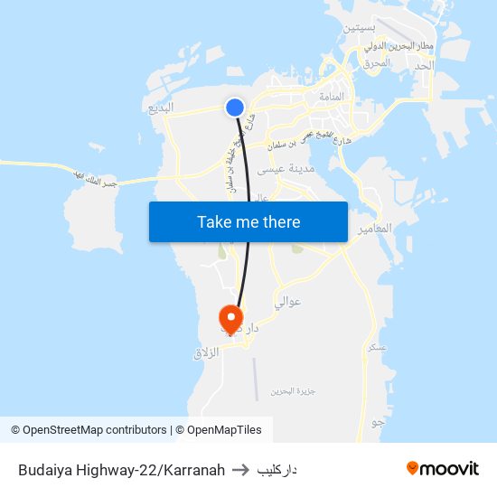 Budaiya Highway-22/Karranah to داركليب map