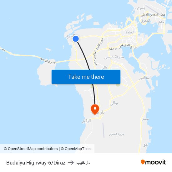 Budaiya Highway-6/Diraz to داركليب map