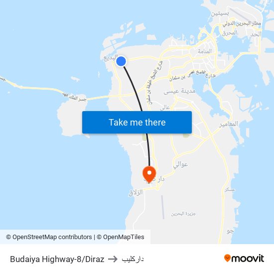 Budaiya Highway-8/Diraz to داركليب map